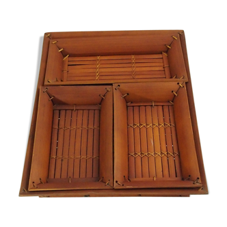 Bamboo tray compartments