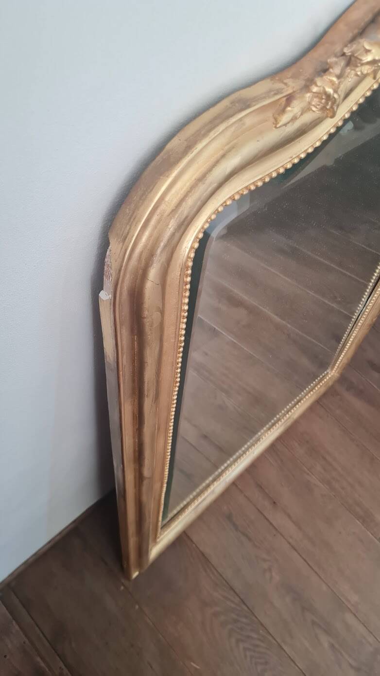 Miroir Louis Philippe avec fronton