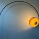 GEPO arch floor lamp with beige 'Bucket' lampshade