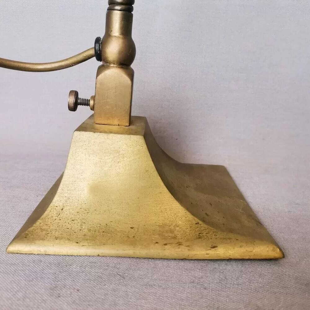 Art Nouveau brass flexible table lamp