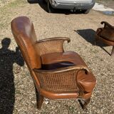 Pair of leather armchairs cannish cheeks
