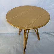 Rattan and formica table