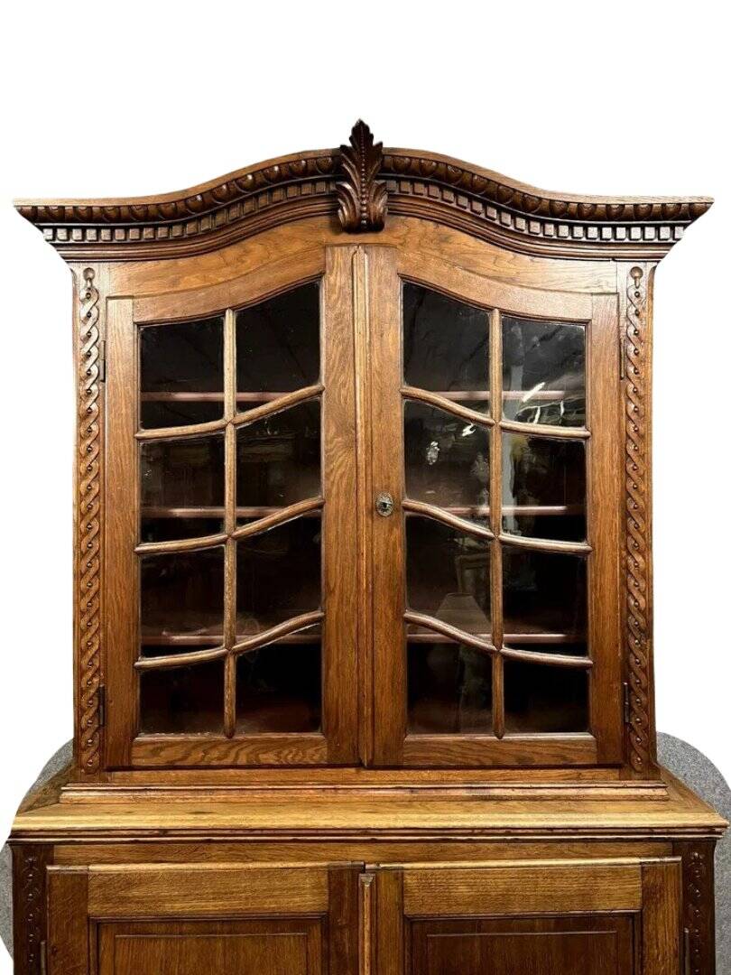 Dutch oak bookcase buffet in the 18th century style