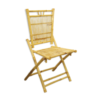Vintage folding chair in bamboo
