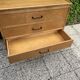 Commode vintage 4 tiroirs chêne clair 1960