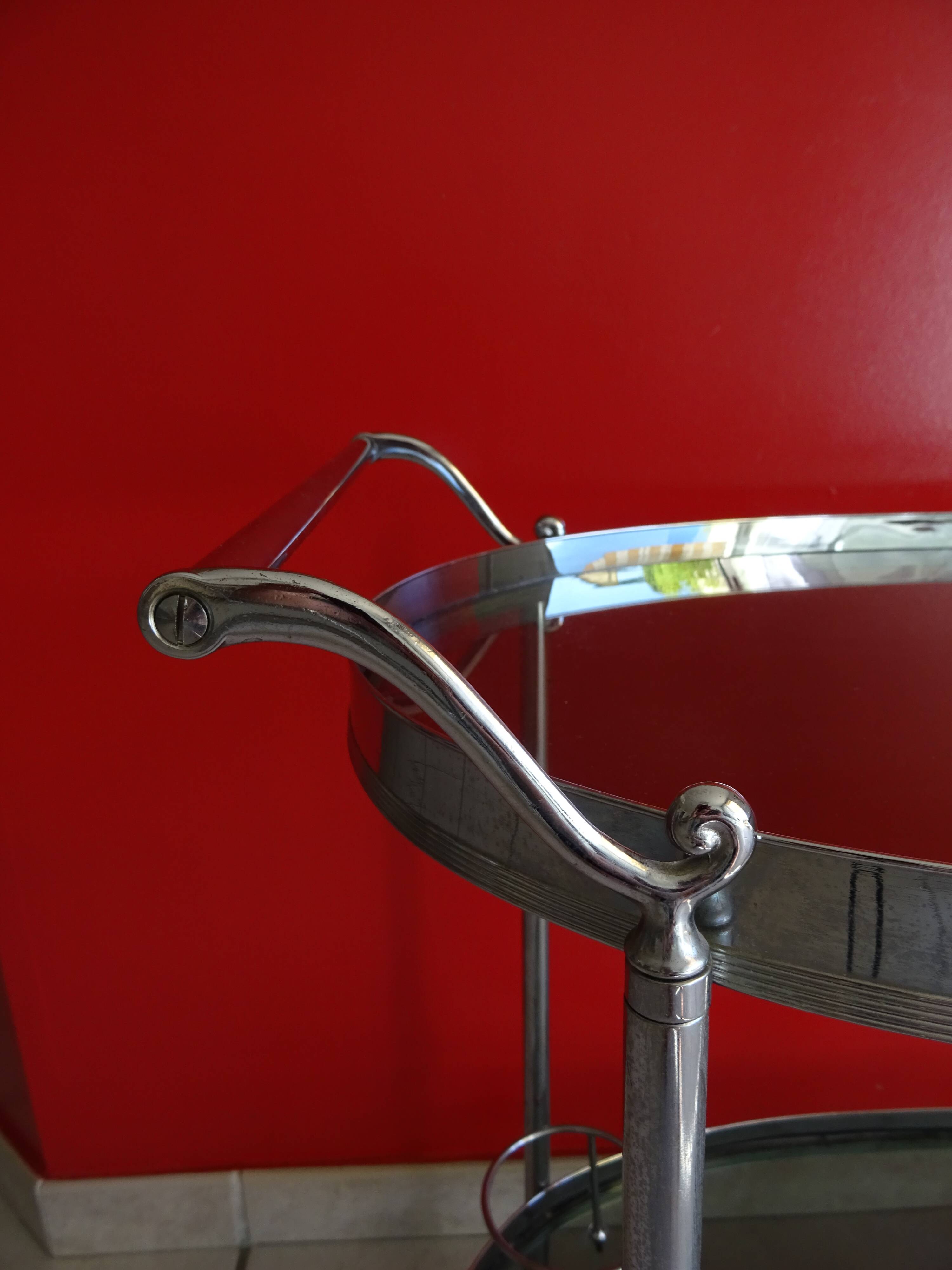 70s design chrome bar trolley