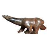 Polar bear, bronze pierre chenet.