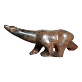 Polar bear, bronze pierre chenet.