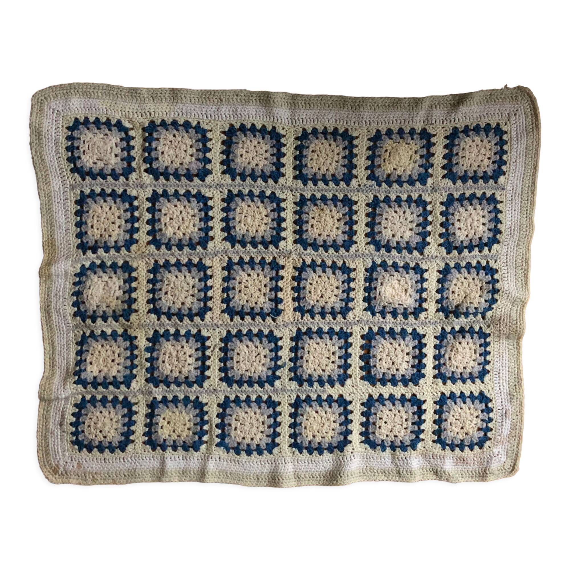 Cover, square plaid granny, vintage