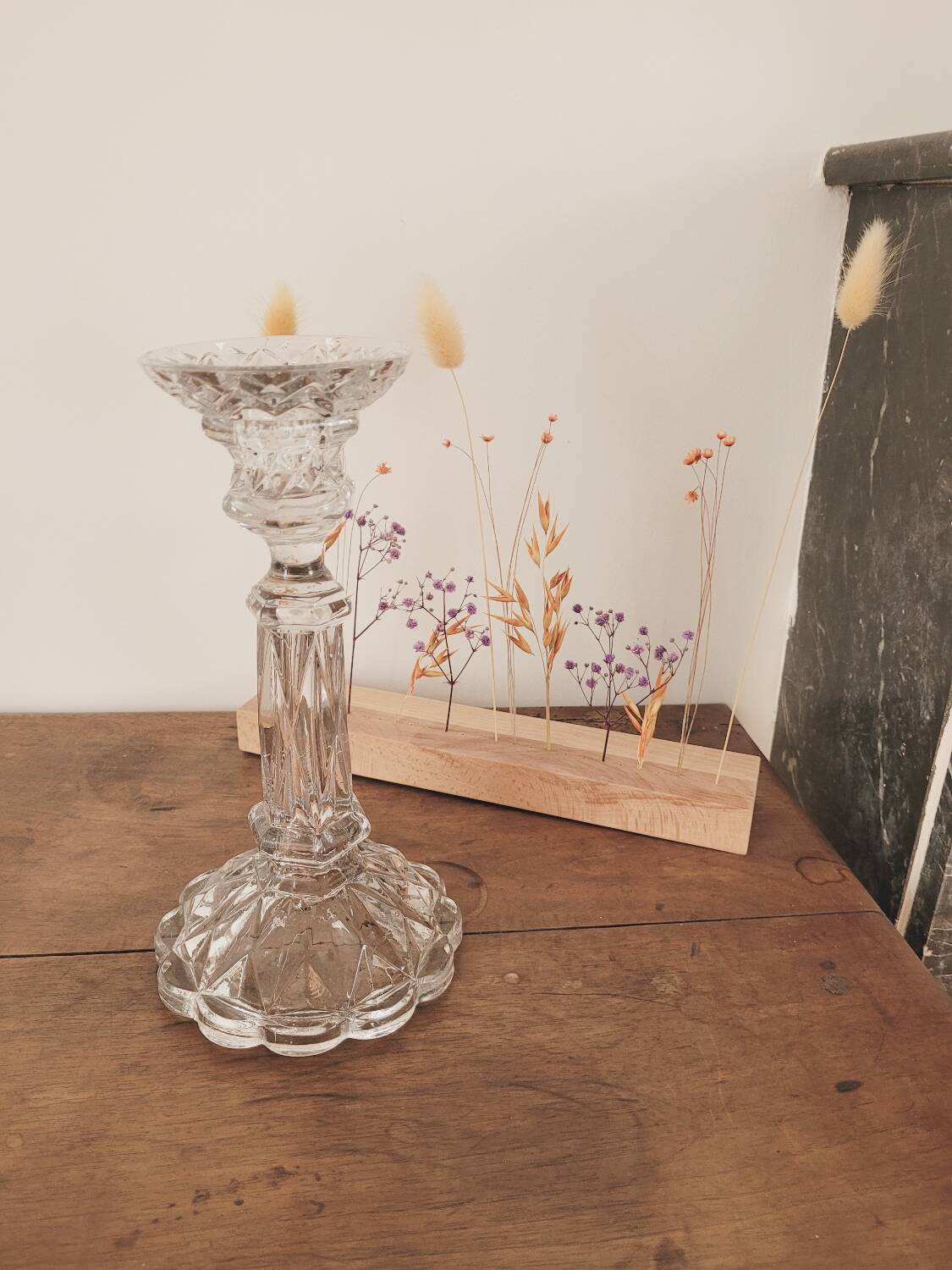 Imposing molded glass chandelier