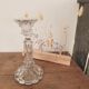 Imposing molded glass chandelier
