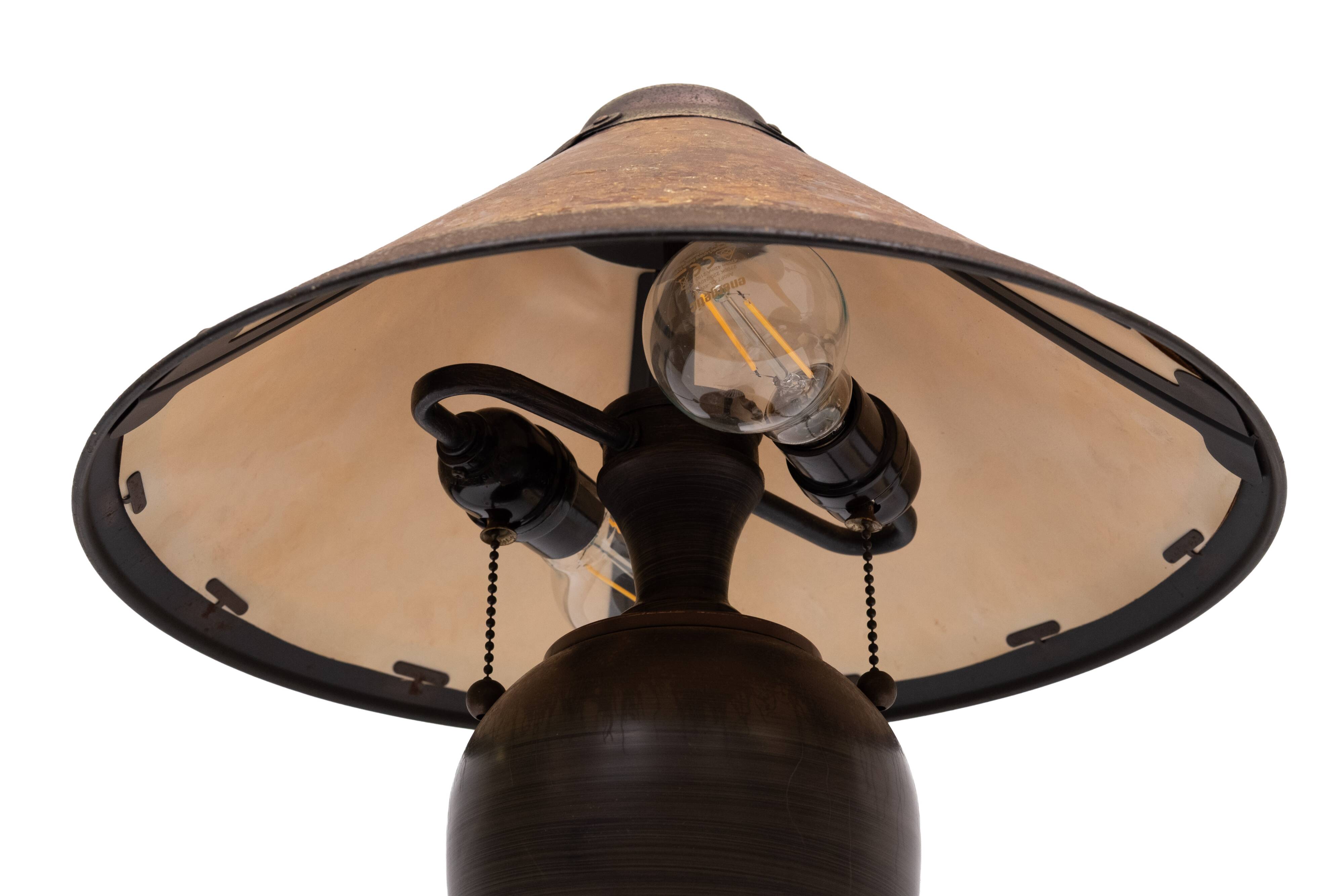 Vintage Dirk van Erp Style Arts & Crafts Copper & Mica Table Lamp 20th Cent