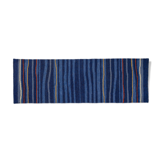 Scandinavian post modern gallery rug, archive matt-tema, 249 x 81 cm