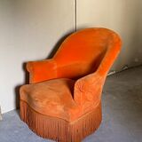 Fauteuil crapaud orange
