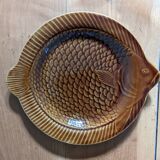 Assiettes et plat poisson Sarreguemines