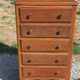 Vintage oak chest of drawers with 5 drawers from the 1950s.