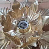 Golden brass flower wall lamp