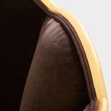 Maurice Dufrène pair of armchairs, gilded wood, brown velvet, 1925.