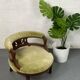 Fauteuil empire velours vert ancien