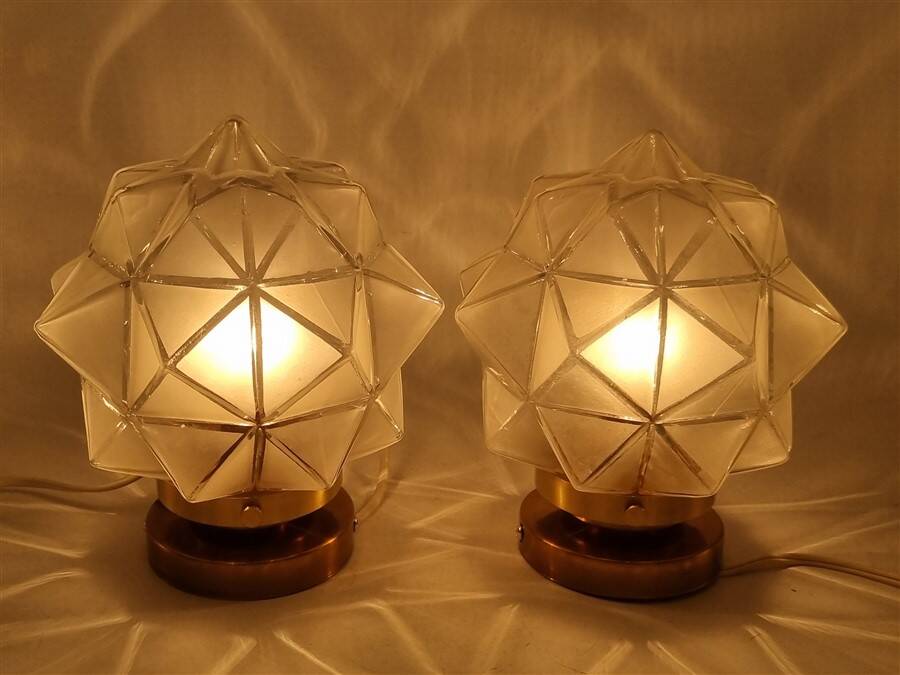 Pair of star wall lights