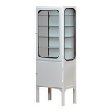 Vintage Iron And Glass Medical Cabinet, 1970s