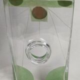 Riecke vase made of translucent glass with rectangular section