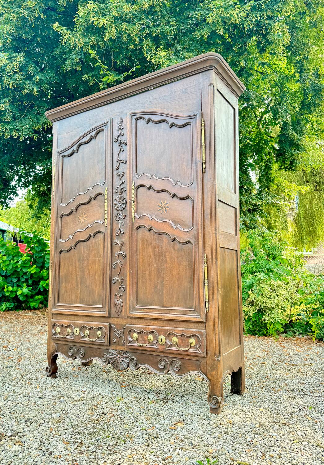 Louis XV Period 18th Century Oak Lorraine Wardrobe