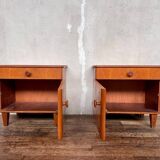Bedside table end of vintage sofa