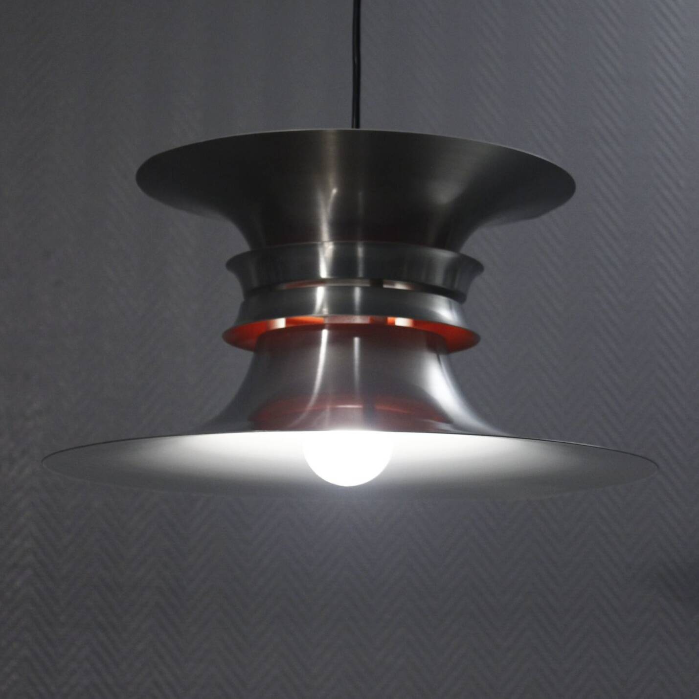 Vintage Scandinavian suspension light Bent Nordsted & Lyskaer Belysning, Denmark