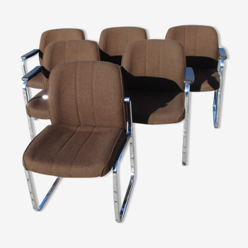 Set of Six Chairs, Röder Söhne, Germany, 1970s