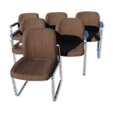 Set of Six Chairs, Röder Söhne, Germany, 1970s