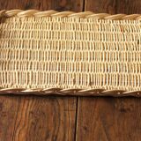 Rectnngle wicker tray vintage basketry