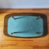 Vintage 1960 glass and marble coffee table