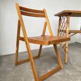 Louis Sognot rattan desk and its chair