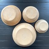 Series of 4 Gien sandstone bowls