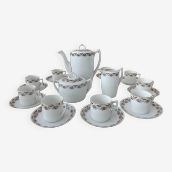 Old romantic porcelain coffee service