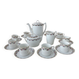 Service à café ancien romantique en porcelaine