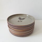 Set of 6 vintage stoneware plates