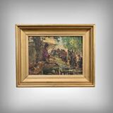 Painting “The Market” by Laurens – Early 20th century