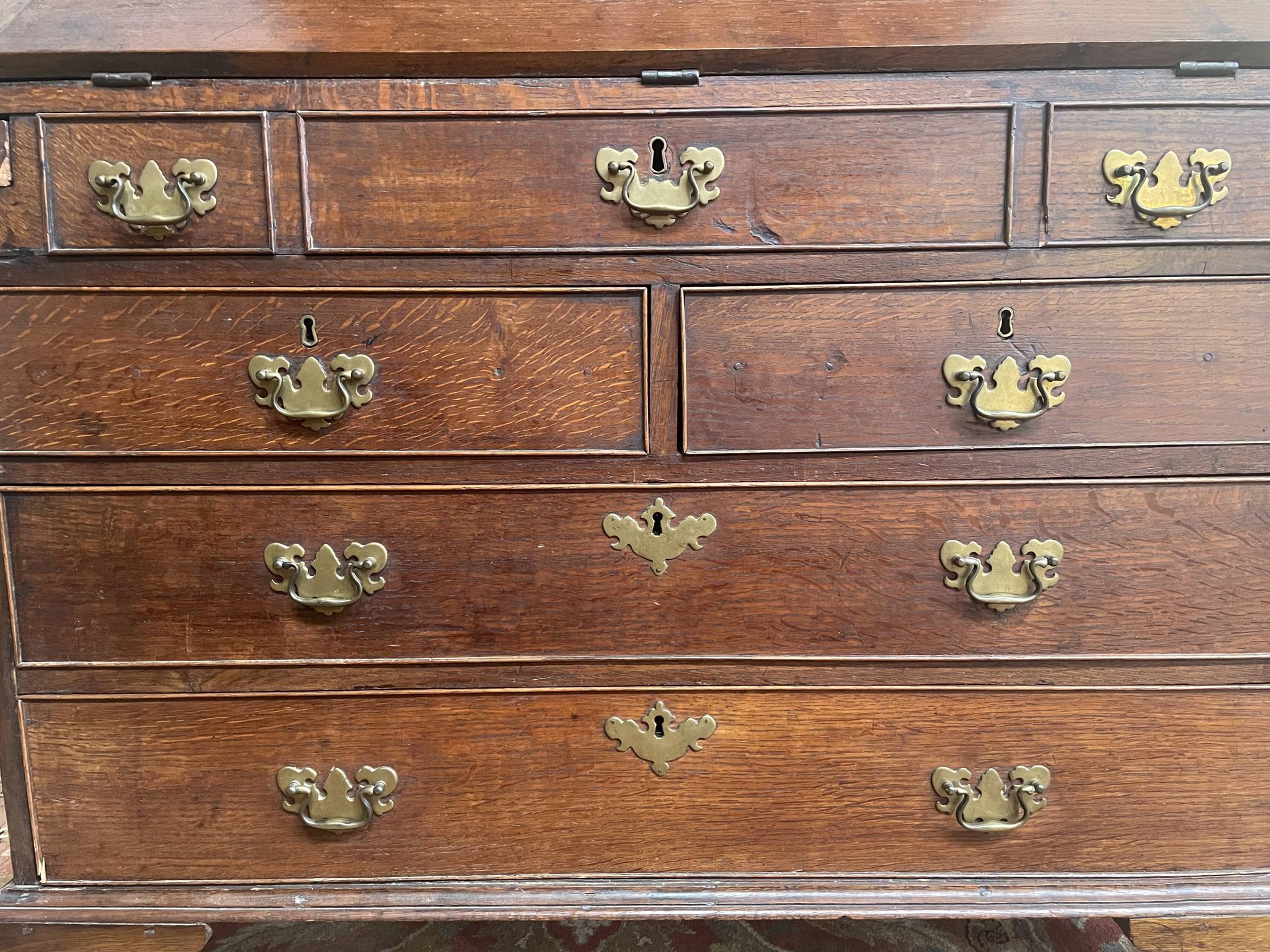 Bureau scriban anglais en chêne 18ème