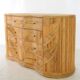 Commode « feuilles » en rotin