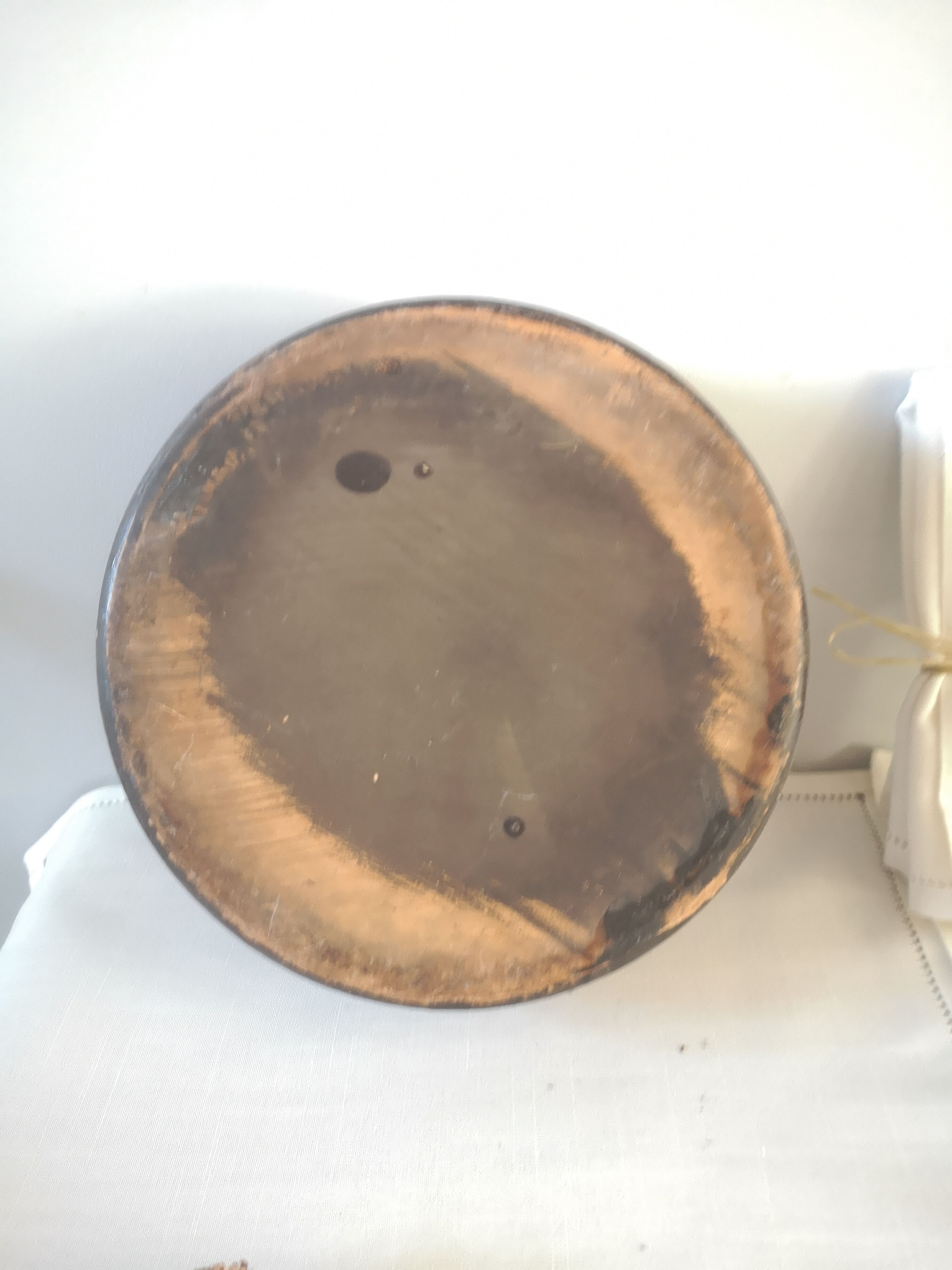 Ancient Soufflenheim pottery dish