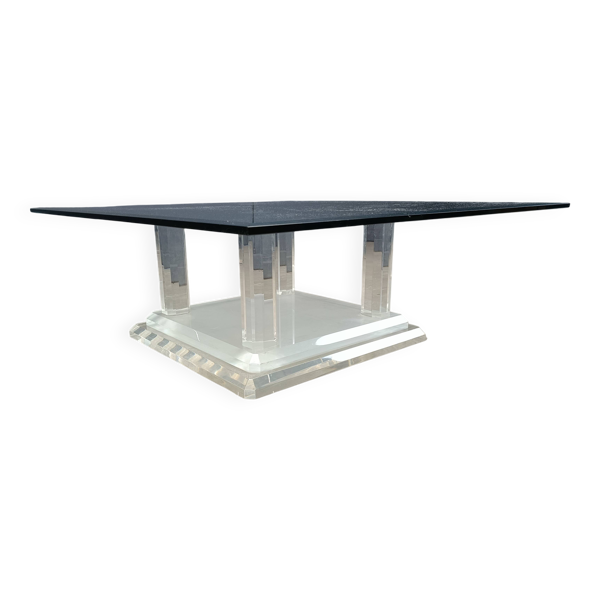 Table basse ou table d'appoint en Lucite, années 1970