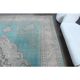 1960s Vintage Persian Handmade Wool Cotton Turquoise Area Rug 293x378