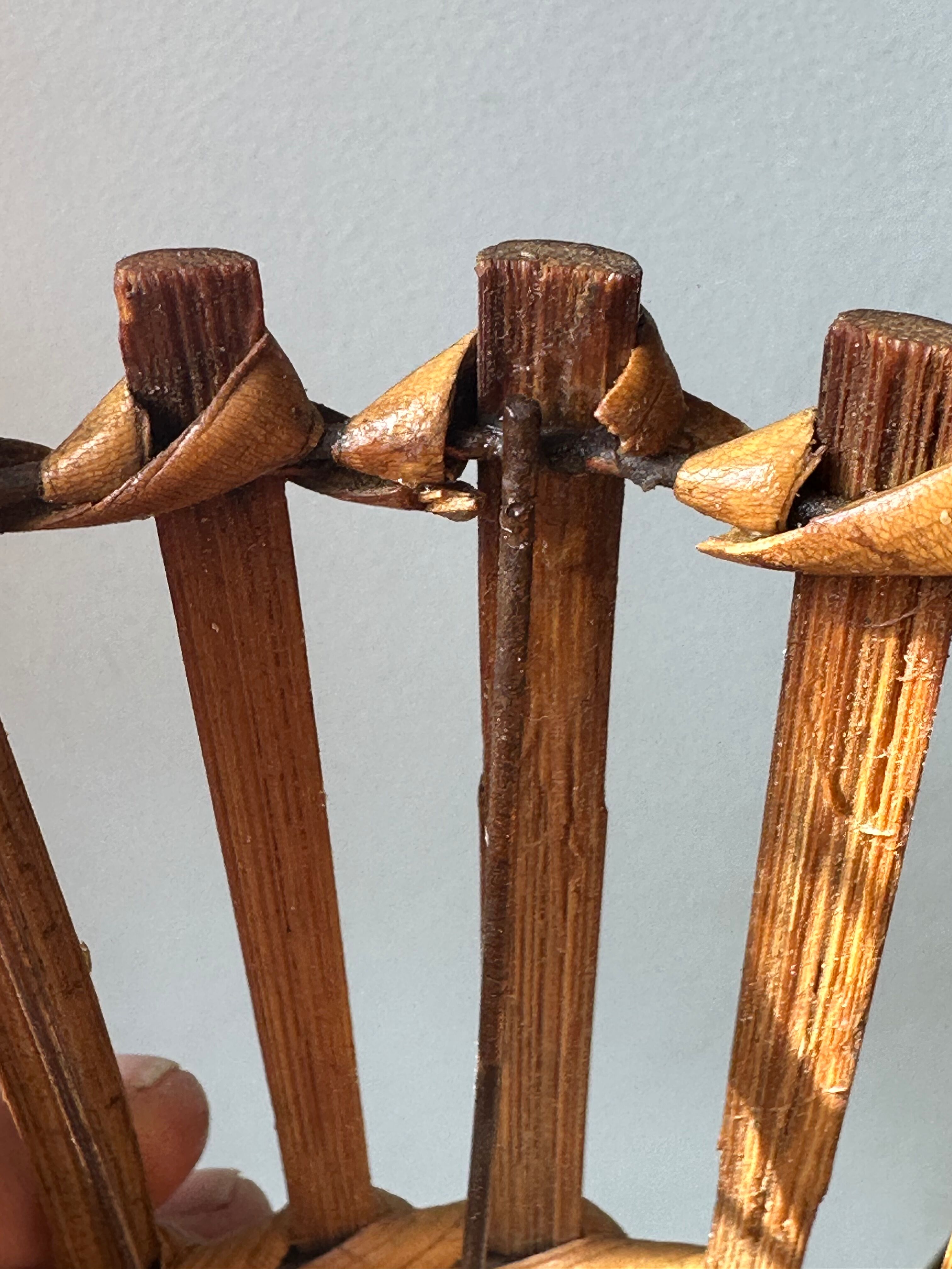 Vintage rattan wall lamp design 60 years