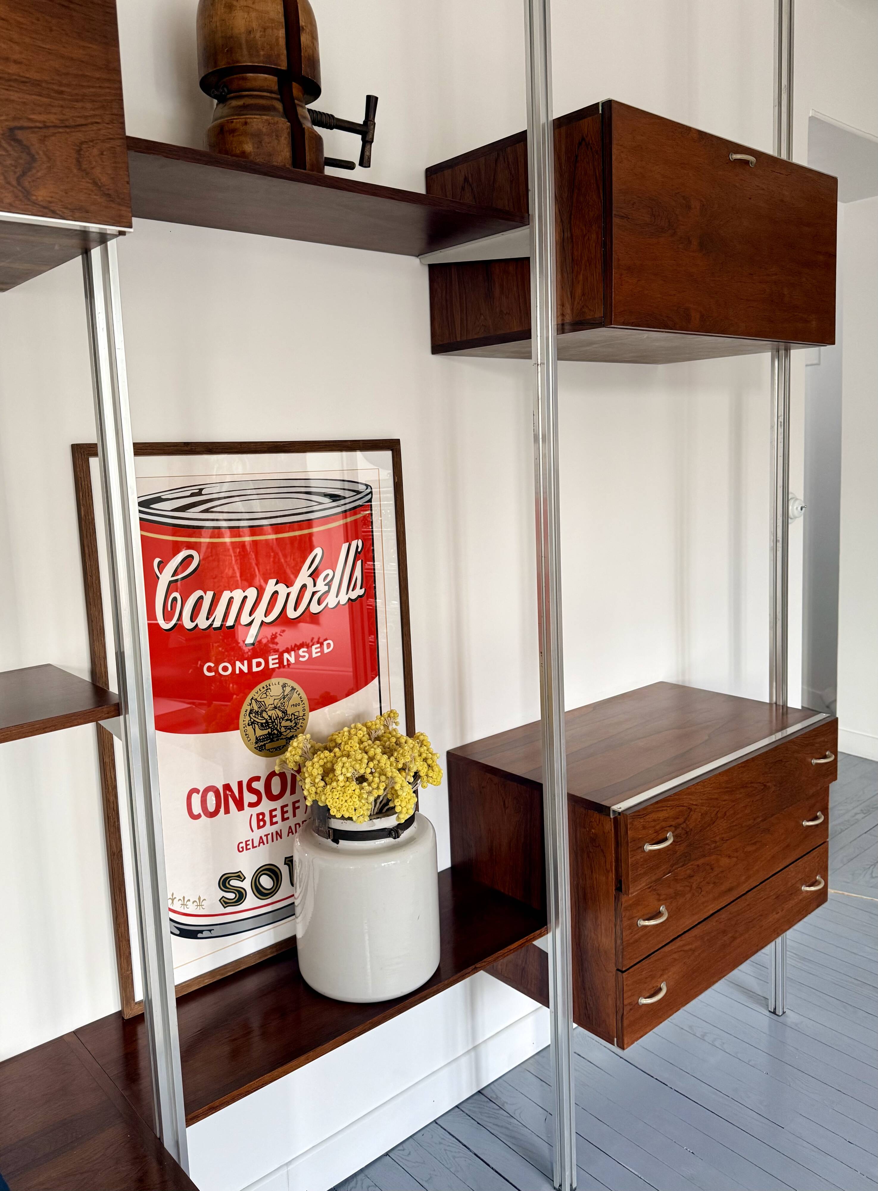 Modular bookshelf George Nelson & Associates OMNI system