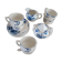 6 Digoin cups and saucers, sugar bowl and milk jug