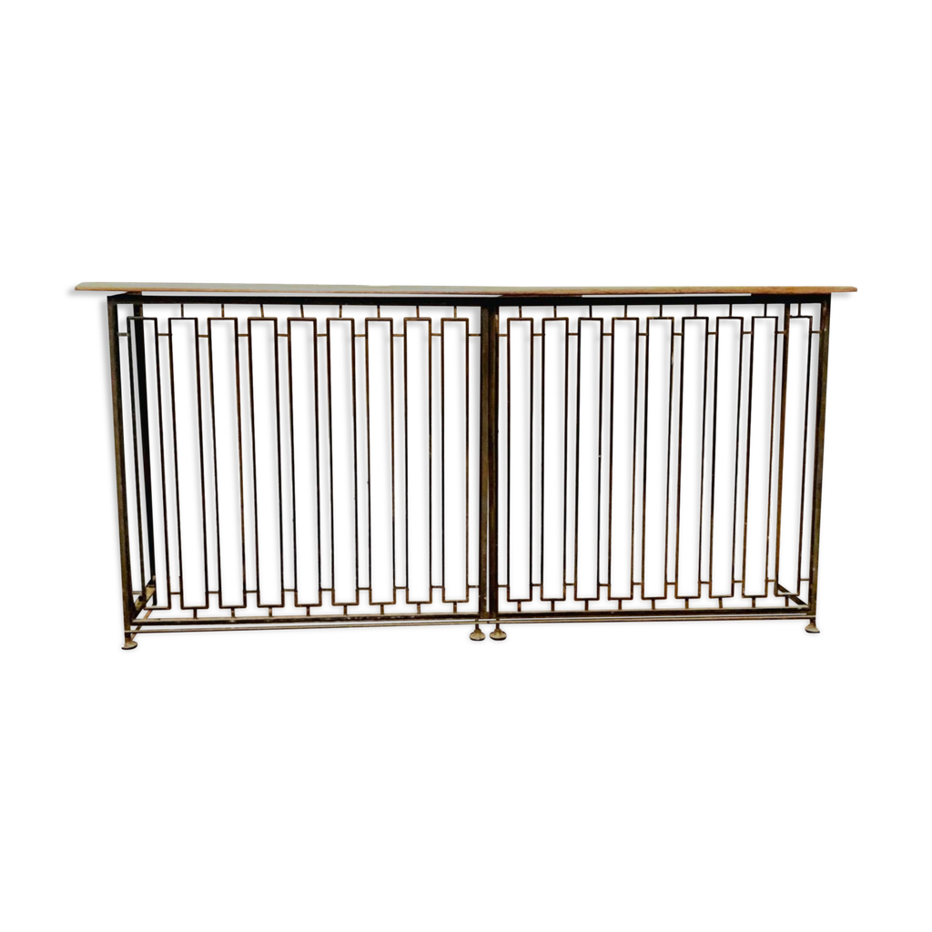Console ou cache radiateur en laiton massif XX siècle | Selency