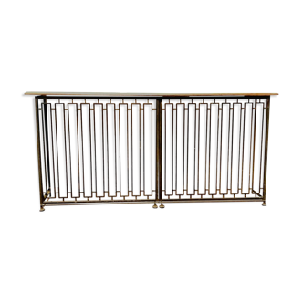 Console or radiator cover in solid brass 20th century