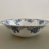 Boulenger blue ironstone salad bowl with Floréal pattern